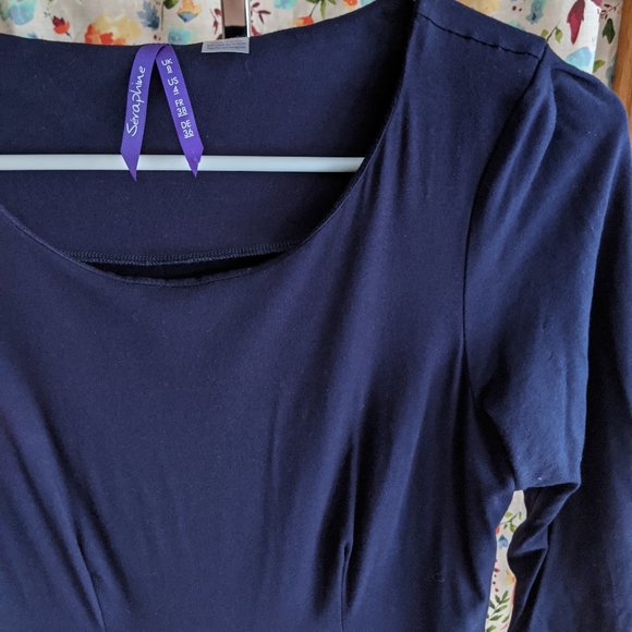 Seraphine Dresses Navy Blue Dress Maternity Poshmark